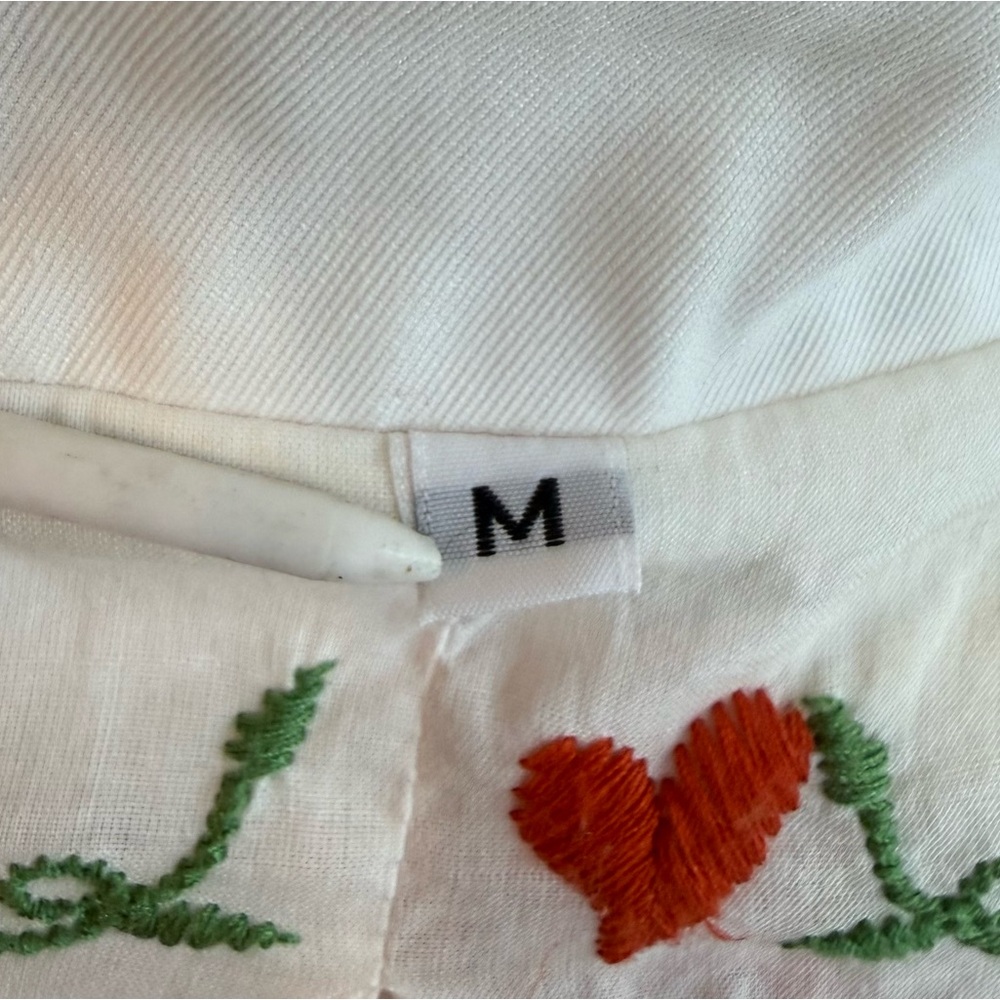 Johnny Was Embroidered White BlazerJacket Flower Los Angeles Designer READ - Picture 11 of 16